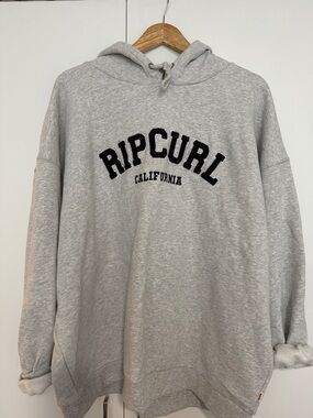 Rip Curl Light Gray Hoodie with Black Logo